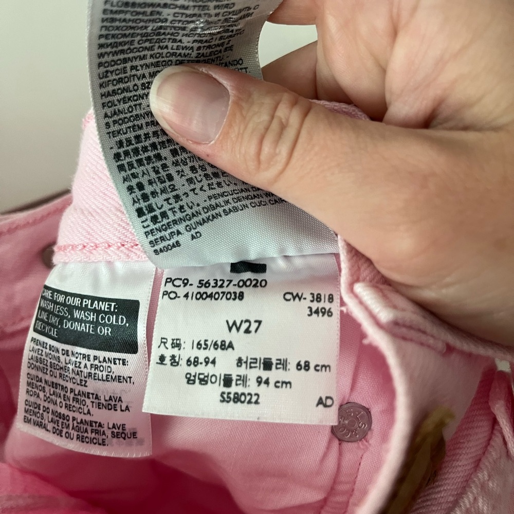 Levi's Pink Denim Cutoff Jean Shorts - Picture 4 of 5